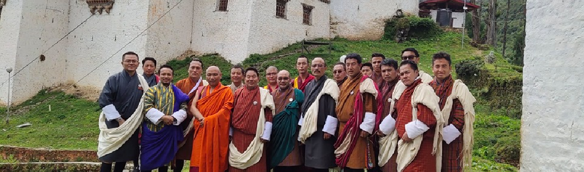 Handing taking of Gasa Tashi Thongmoen dzong