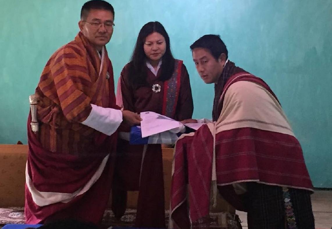 Land Kidu from His Majesty The Druk Gyalpo at Laya were handed over to the Gewog