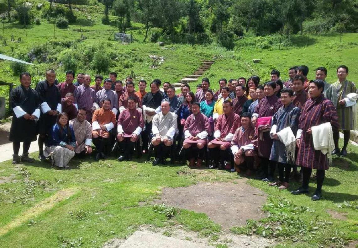 the Auditor General of Bhutan Honble Tshering Kezang is in Gasa 